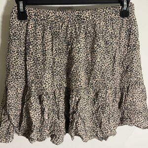 American Eagle Cheetah Print Tiered Skirt